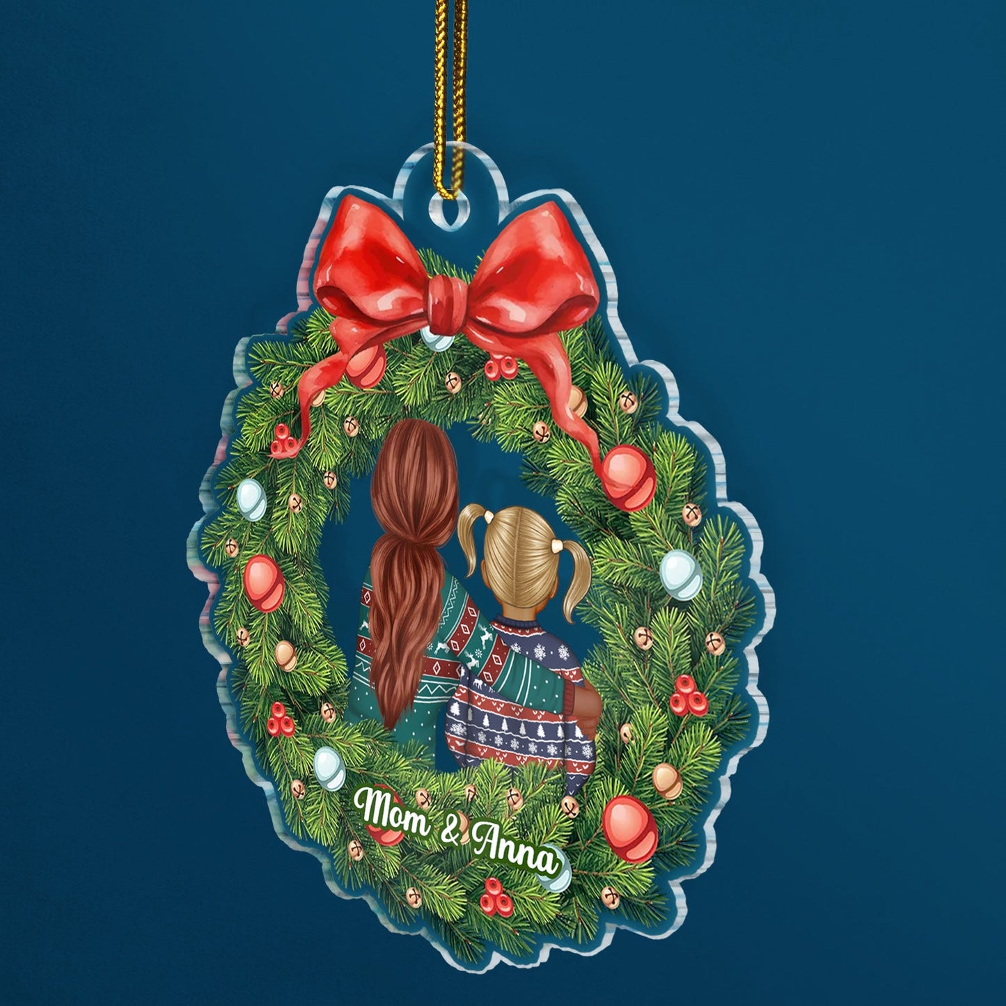 Heartfelt Personalized Christmas Ornament for Mom, Daughter & Grandma