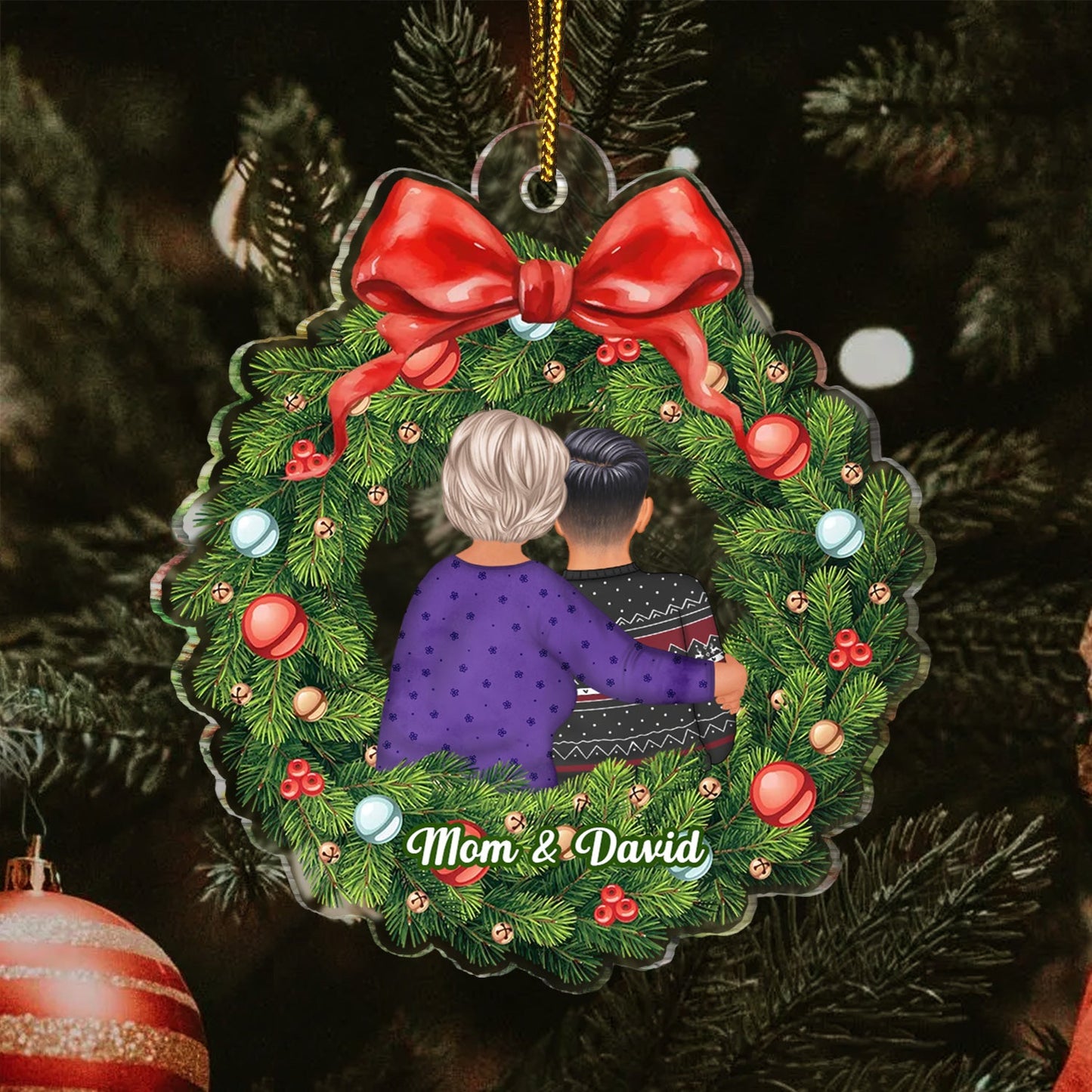 Heartfelt Personalized Christmas Ornament for Mom, Daughter & Grandma
