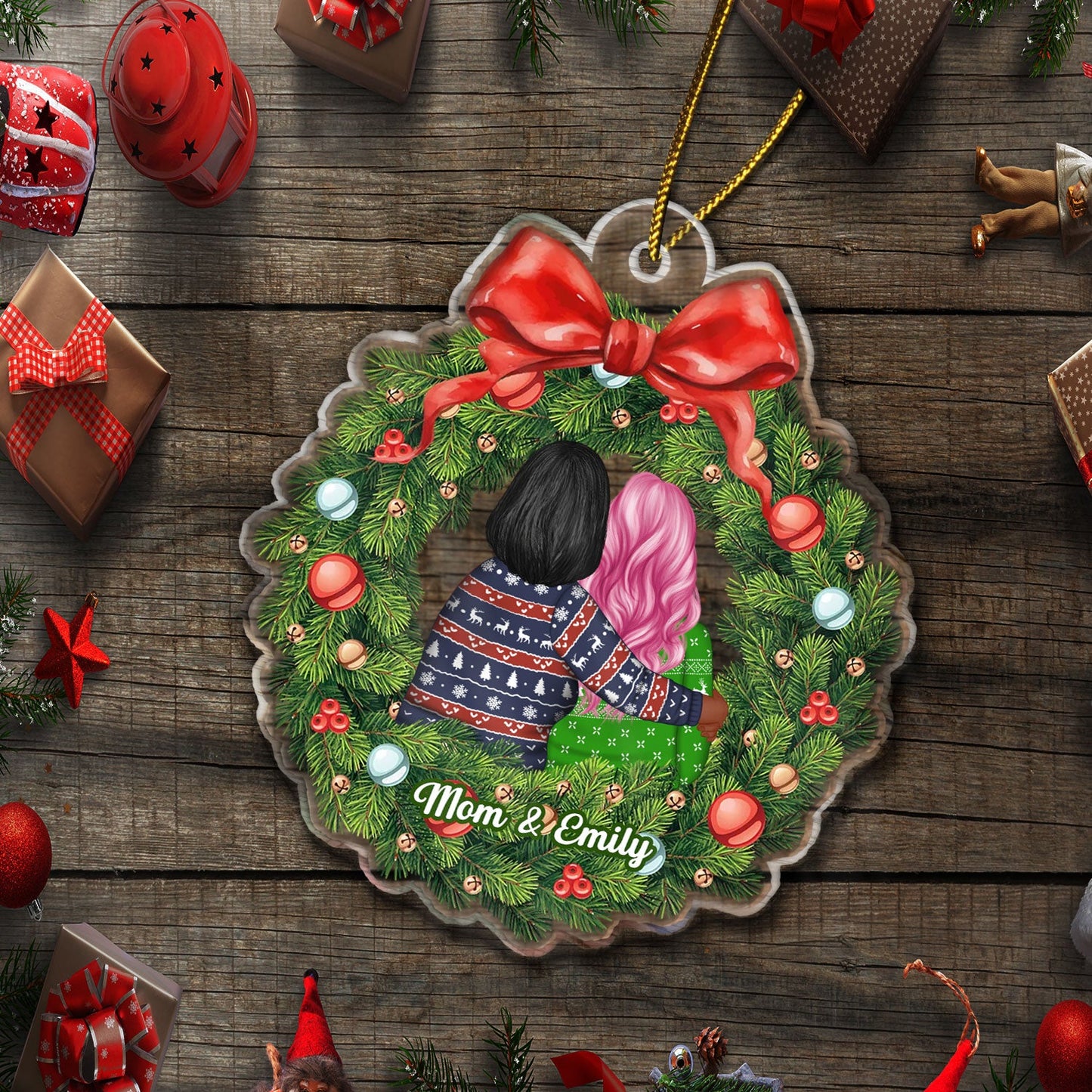 Heartfelt Personalized Christmas Ornament for Mom, Daughter & Grandma