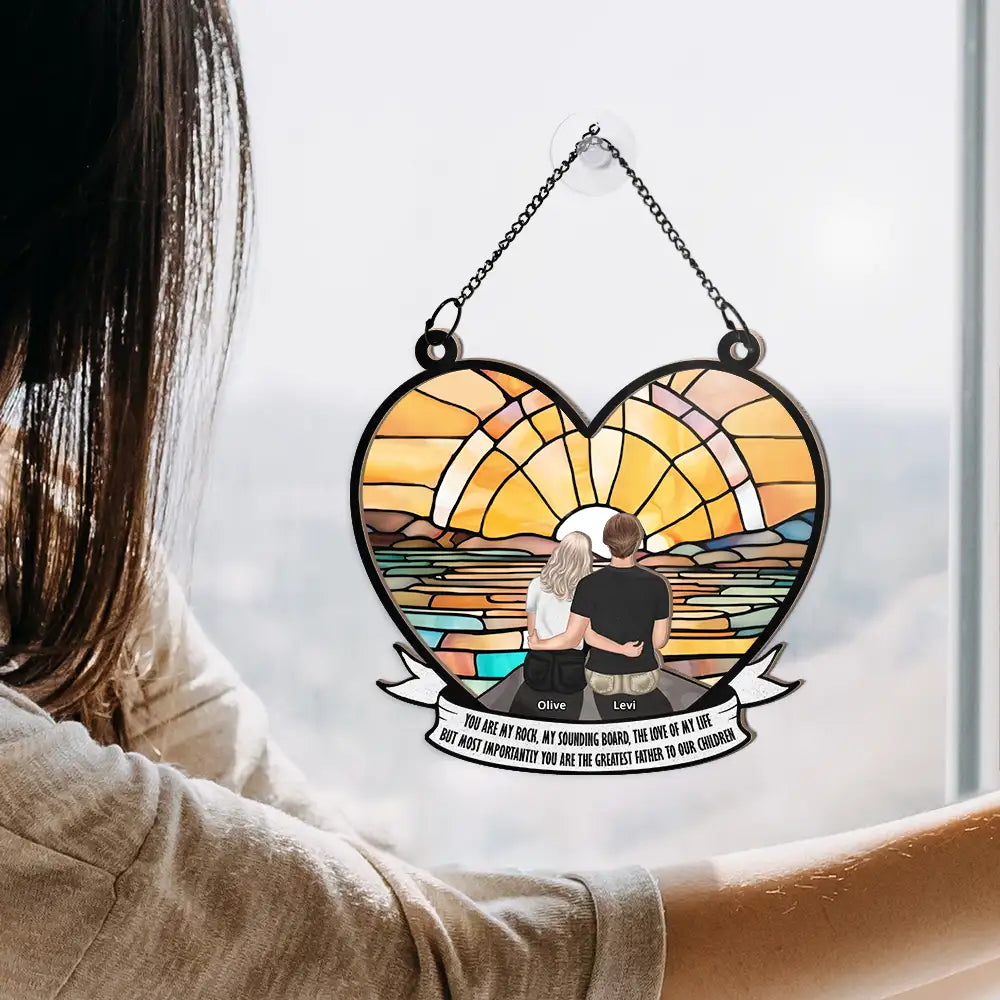 Custom "Greatest Father" Suncatcher Ornament - A Heartfelt Gift for Husband & Dad