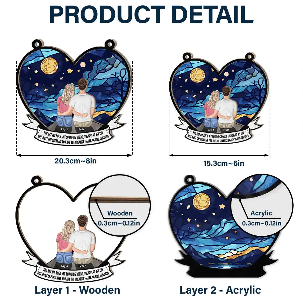 Custom "Greatest Father" Suncatcher Ornament - A Heartfelt Gift for Husband & Dad