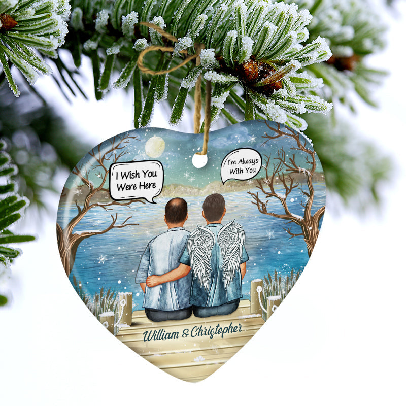 Personalized "I Miss You | I Know" Memorial For Loved One Keepsake Ceramic Ornament