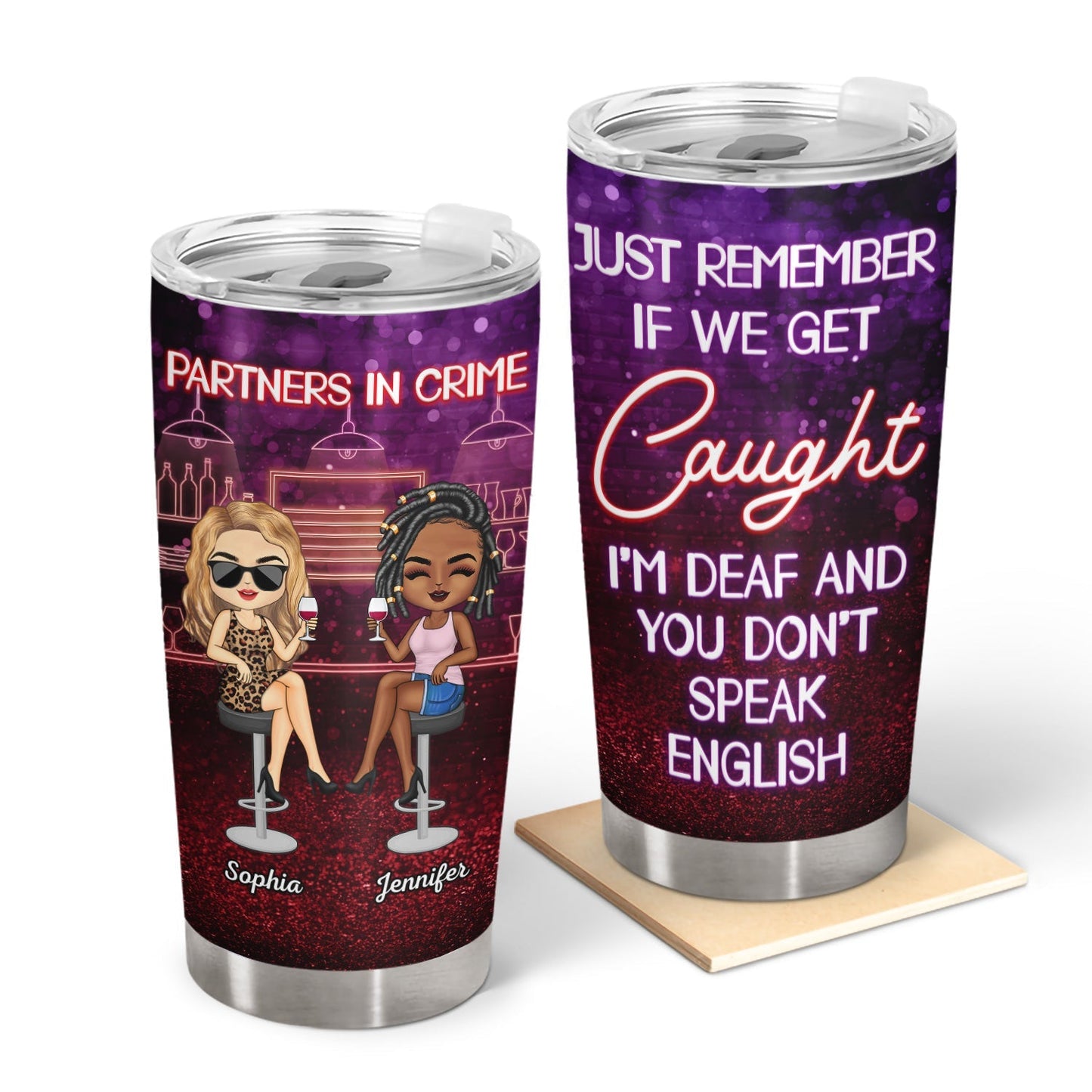 “Our Secret Society - Custom Engraved Tumbler For Partners In Crime & Party Besties”