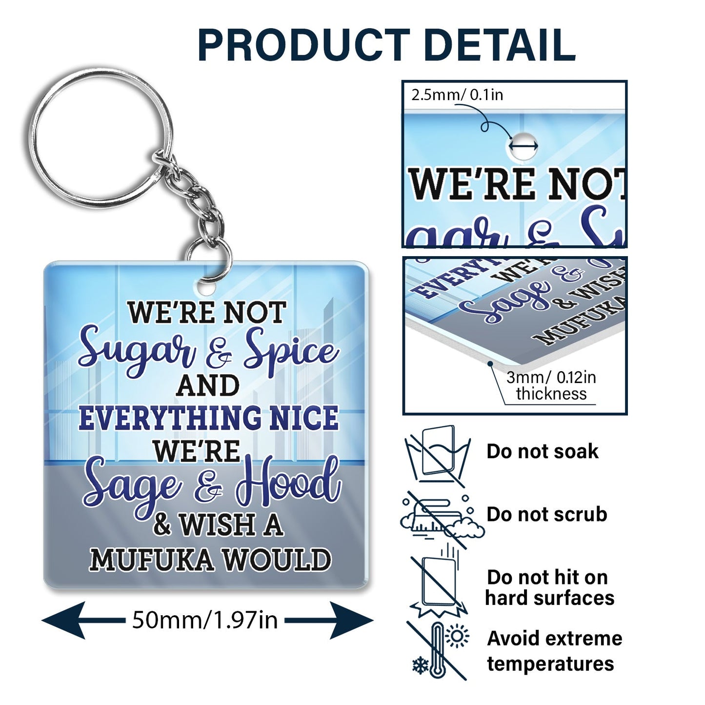 Custom Funny Work Besties Keychain: You're The Reason I Don't Punch People At Work