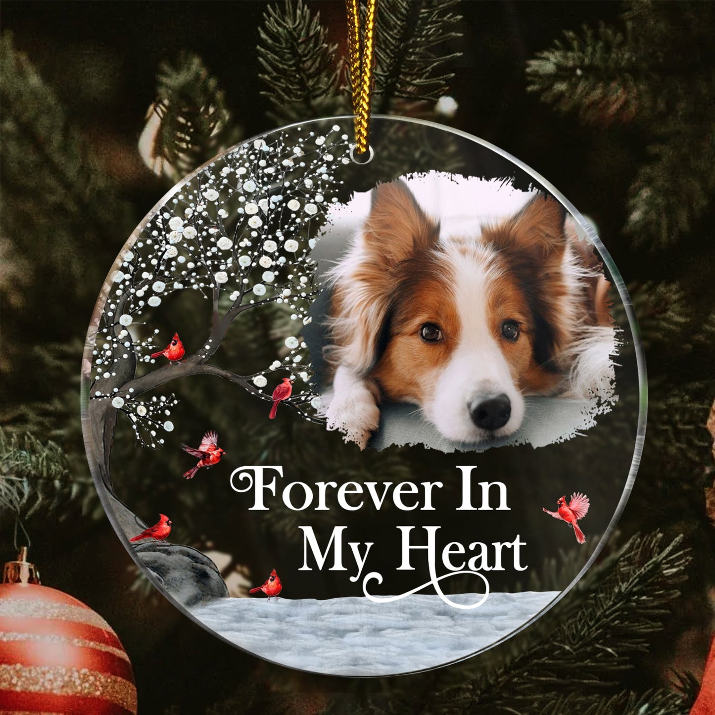 Custom Photo 'I'm Always With You' Memorial For Loved One Acrylic Keepsake Ornament