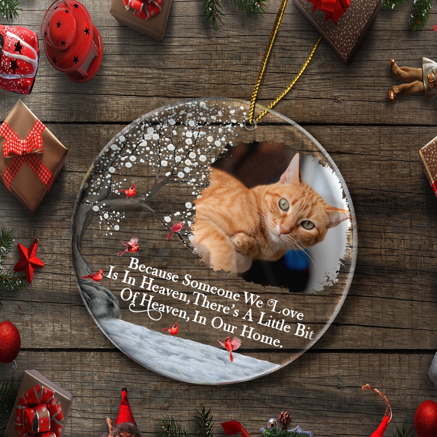 Custom Photo 'I'm Always With You' Memorial For Loved One Acrylic Keepsake Ornament