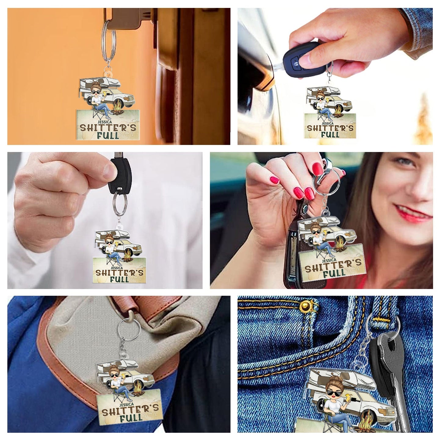 Custom 'Keys to the Camper' Keychain for Camping Couples - Anniversary Gift