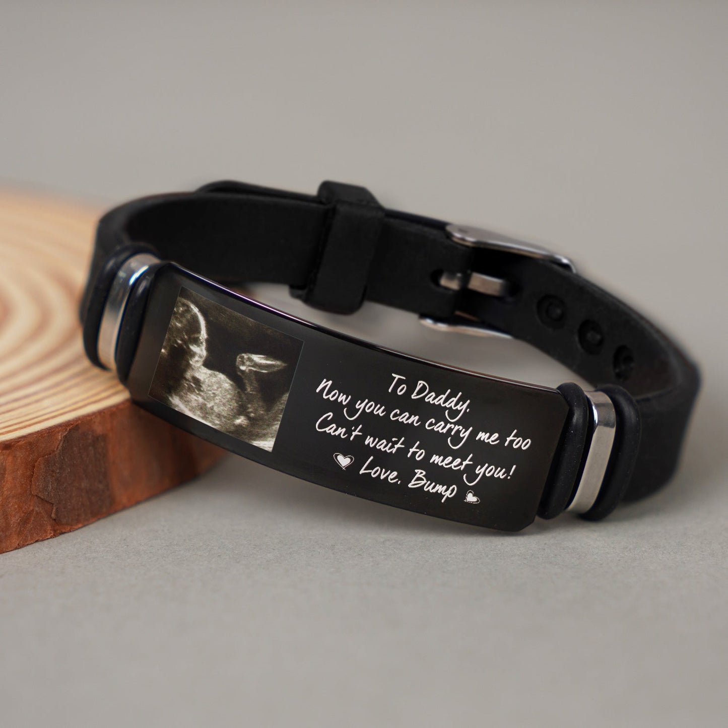 Personalized Ultrasound Bracelet for Dad: "Now You Can Carry Me Too"