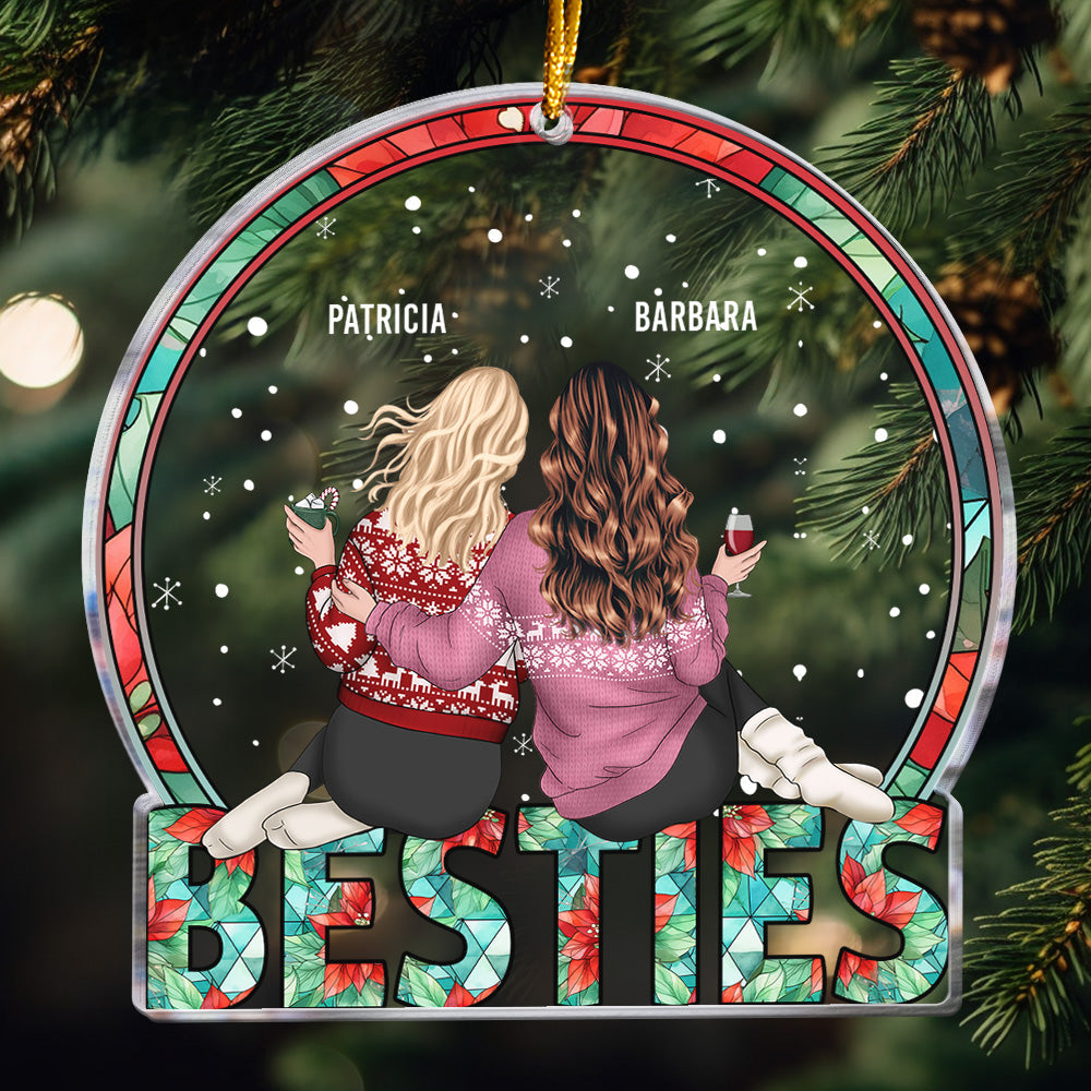 Heartfelt Personalized Besties Christmas Ornament for Best Friends