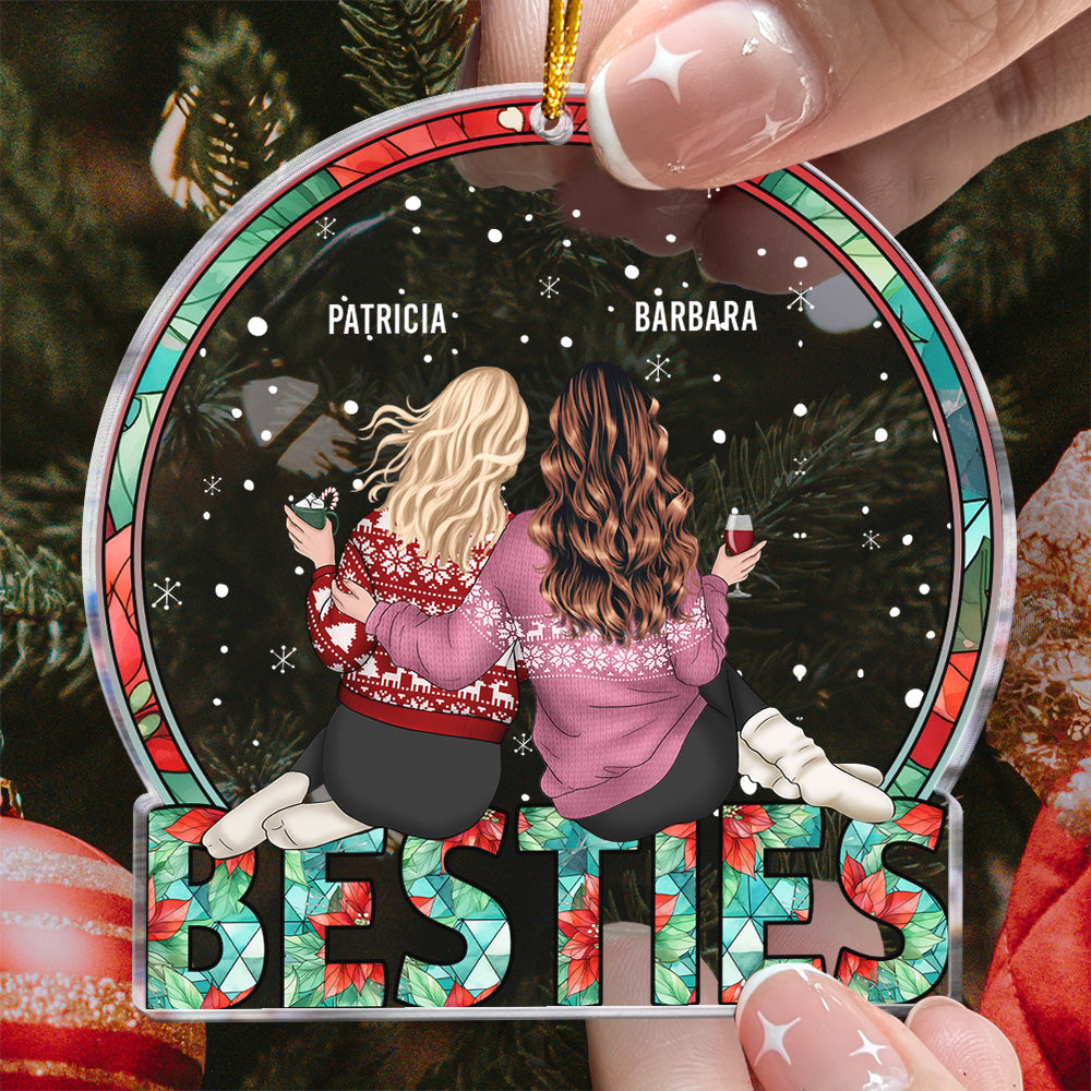 Heartfelt Personalized Besties Christmas Ornament for Best Friends