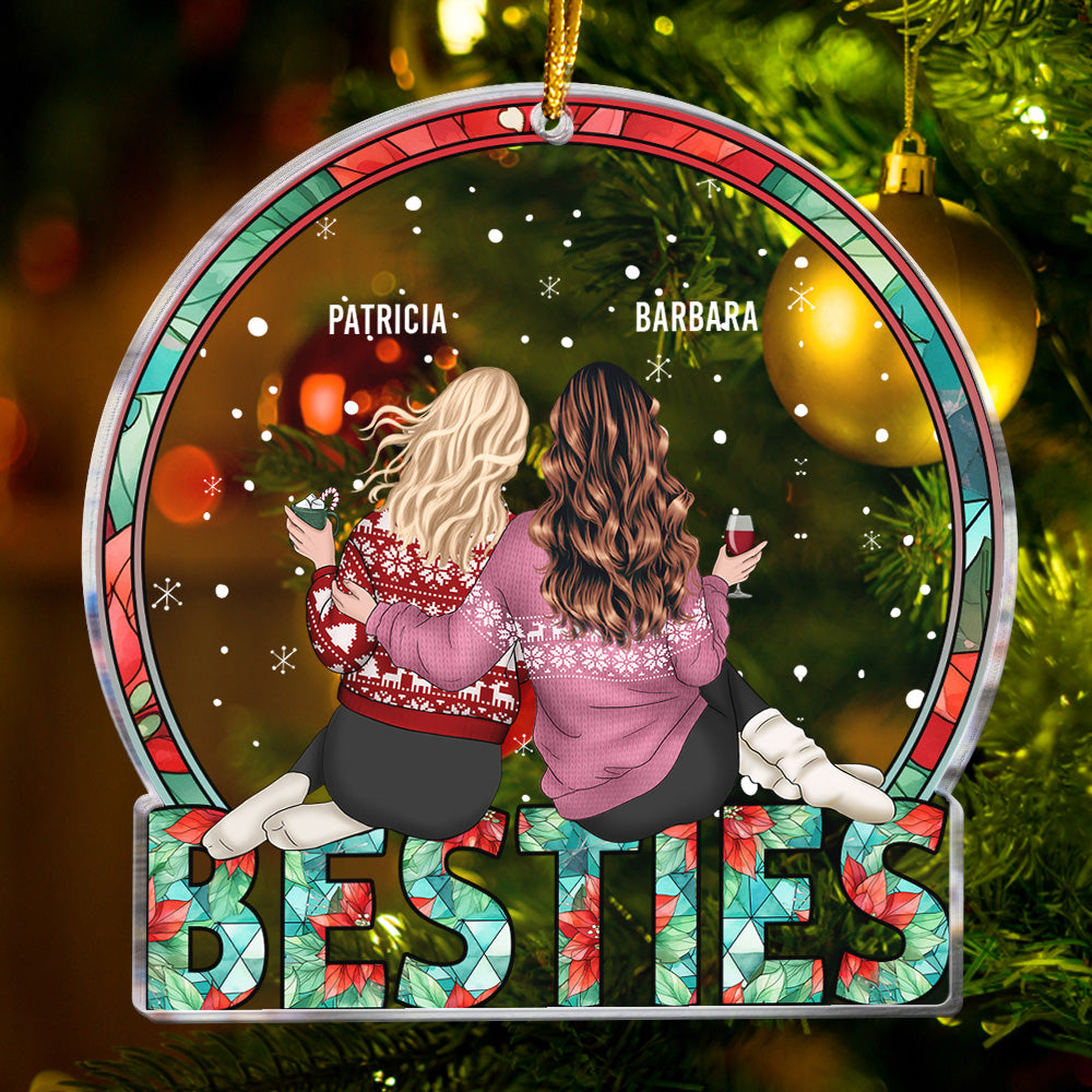 Heartfelt Personalized Besties Christmas Ornament for Best Friends