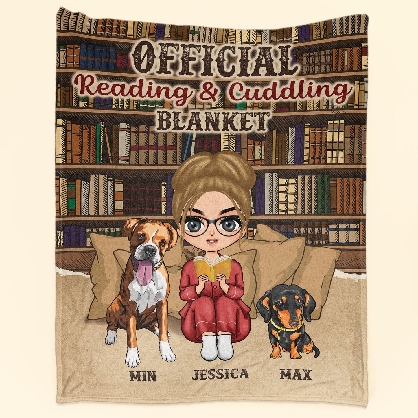Personalized Dog Lover's Blanket: Official Reading & Cuddling Gift