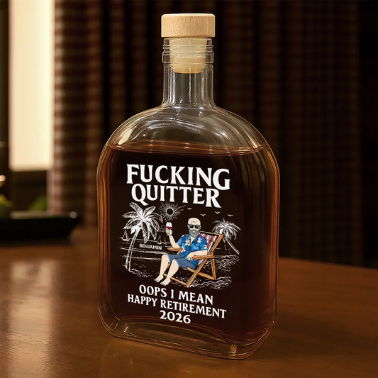 Funny,Retirement,Parents,Gift For Yourself,Gift For Women,Gift For Men,Gift For Grandparents,Gifts For Colleagues - Oops I Mean Happy Retirement - Personalized Whiskey Bottle