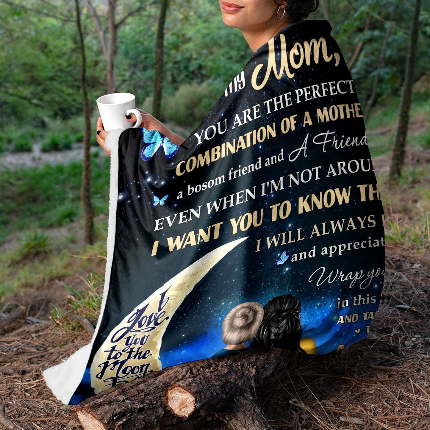 Personalized 'A Big Hug From Me' Blanket - Custom Mom Gift for Mother's Day