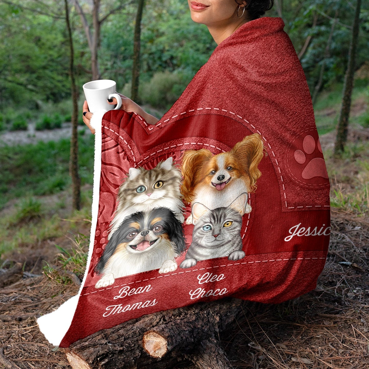 Personalized Dog Mom Cat Mom Blanket - Custom Pet Lovers Gift