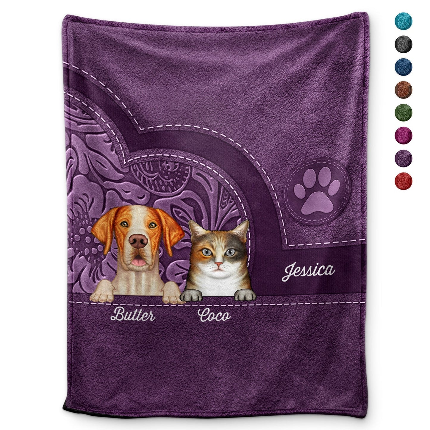 Personalized Dog Mom Cat Mom Blanket - Custom Pet Lovers Gift