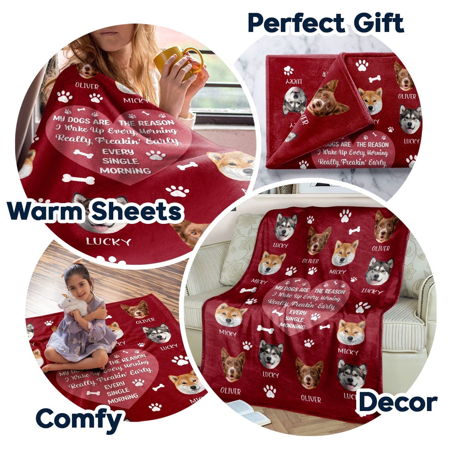 Personalized Photo Blanket - “We’ll Be Watching You” Pet Gift