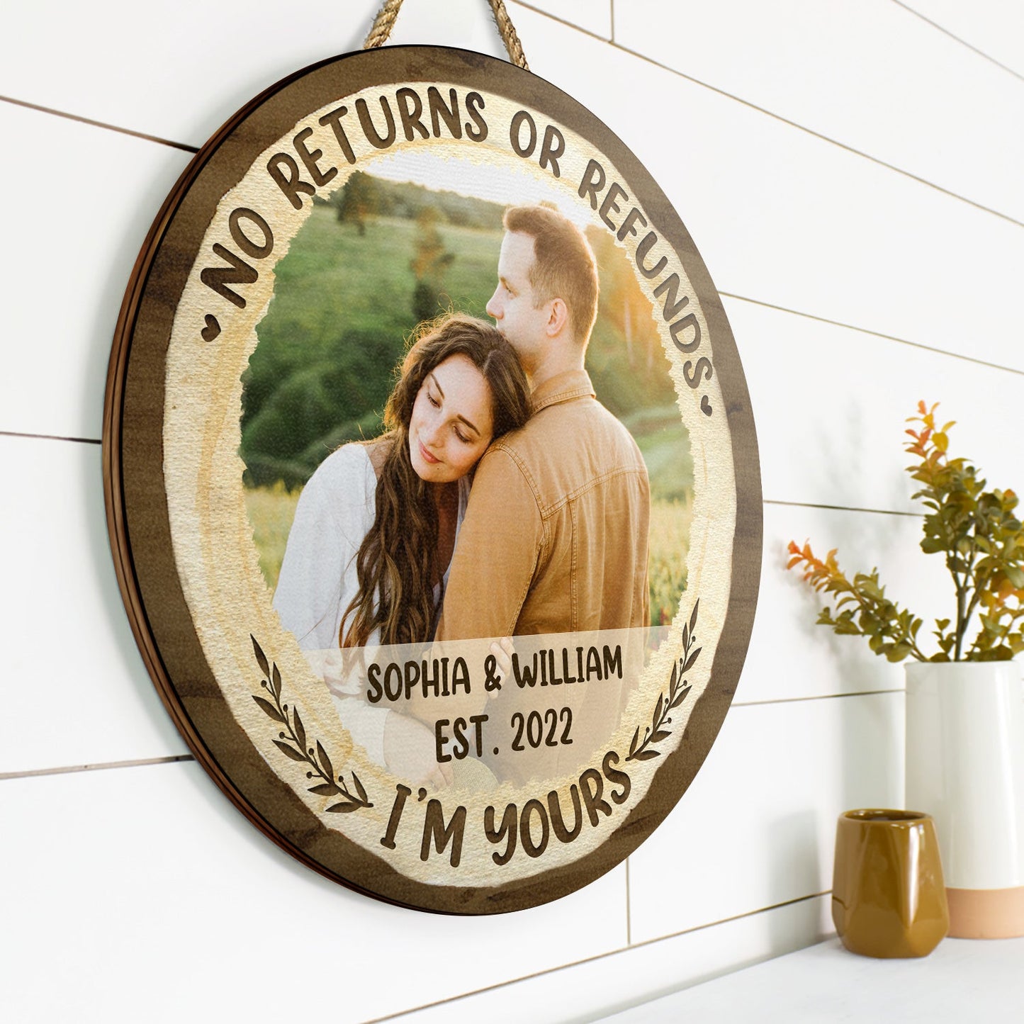 Personalized 'Swiped Right' Wood Sign - Custom Couple Photo & Date Keepsake