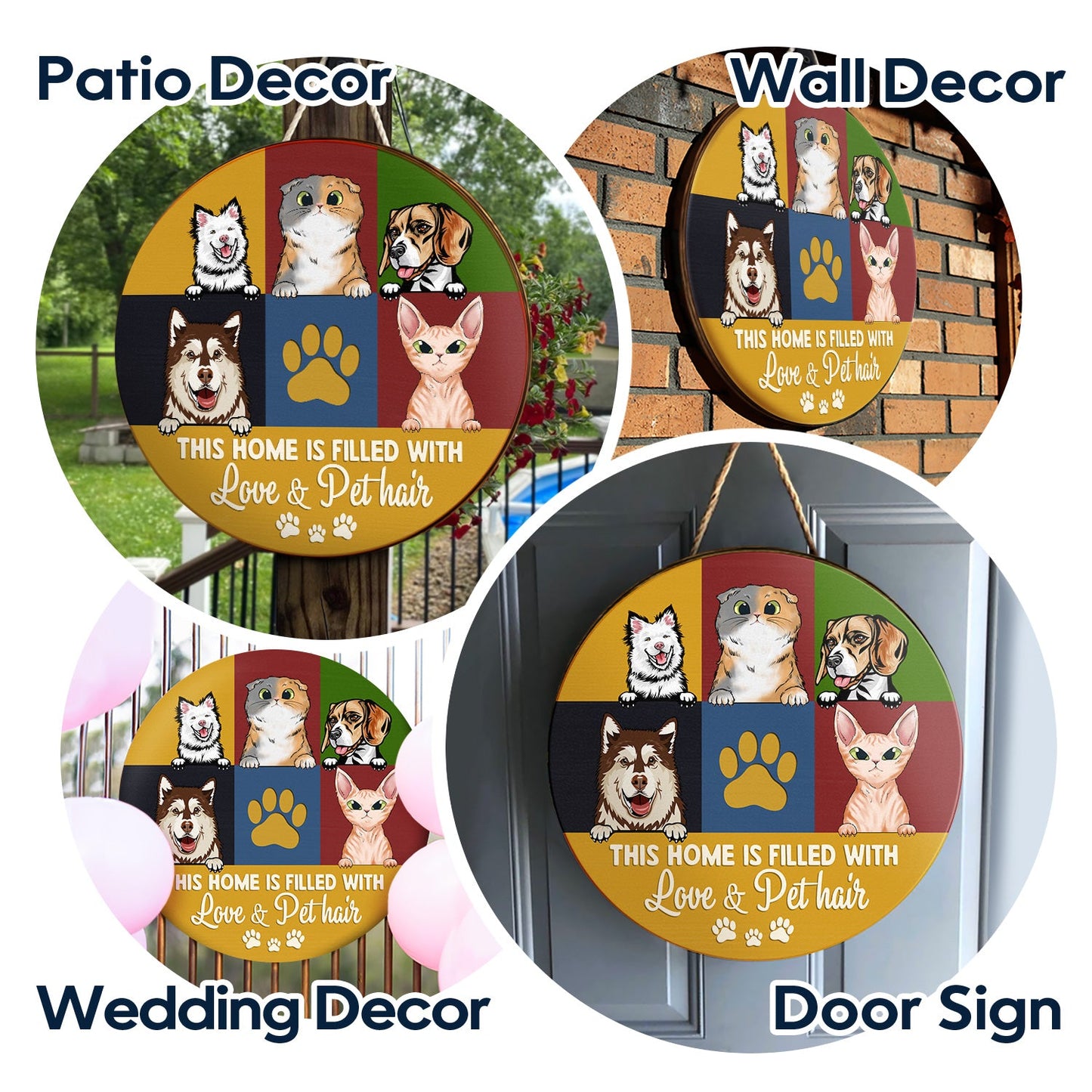 Personalized Wood Sign for Pet Lovers: "Beware of the Wigglebutts" Door Art