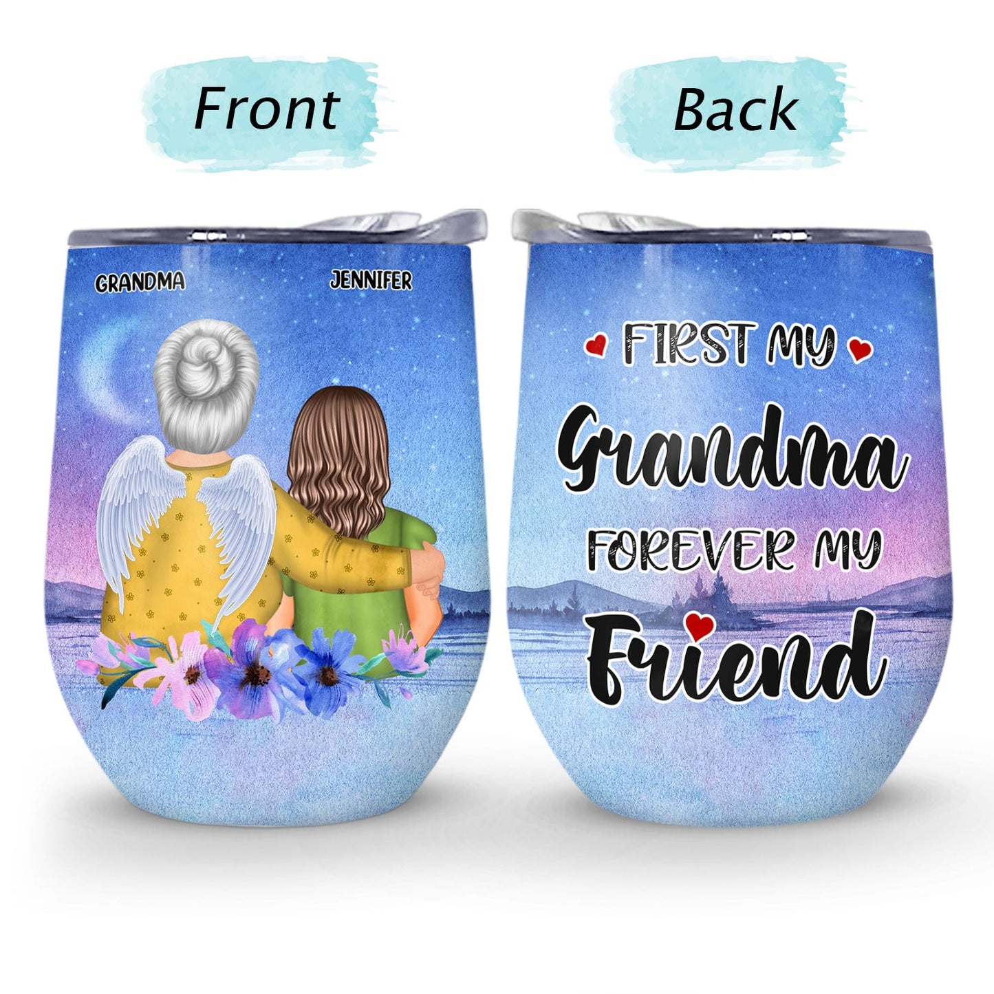 Heartfelt Personalized Mother Daughter Tumbler - "Forever Linked Together" Gift
