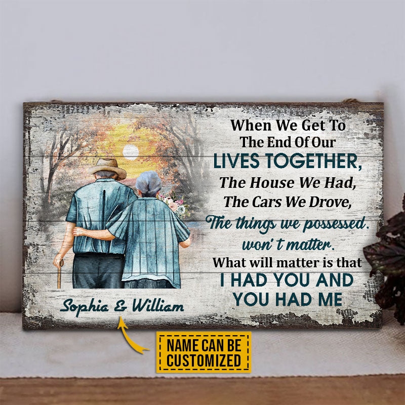 Personalized 'I Had You & You Had Me' Wood Sign - Couple's Keepsake