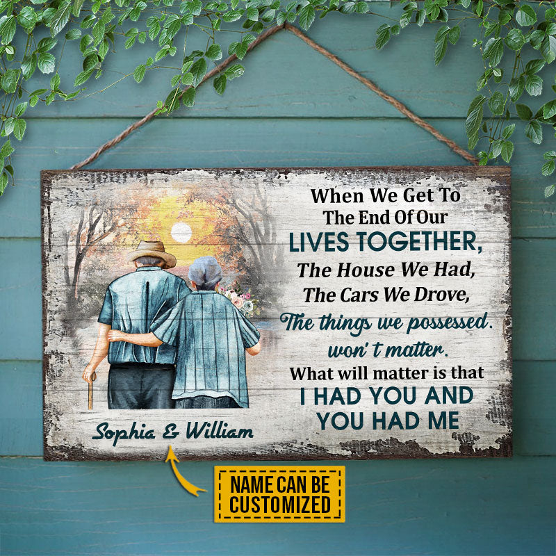 Personalized 'I Had You & You Had Me' Wood Sign - Couple's Keepsake