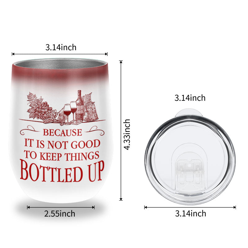 Personalized Wine Bar Tumbler: Don't Keep It Bottled Up - Custom Name