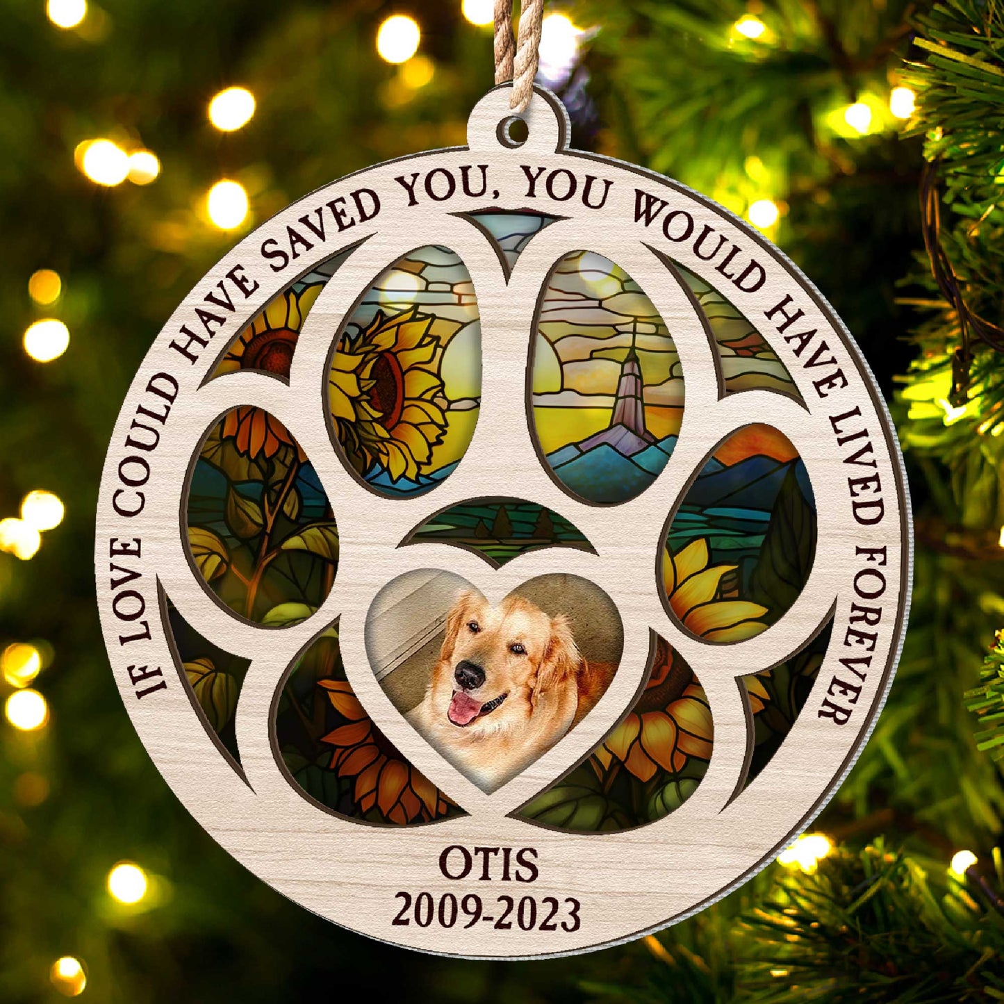 Heartfelt Personalized Dog Memorial For Loved One Ornament - 'If Love Could Have Saved You'