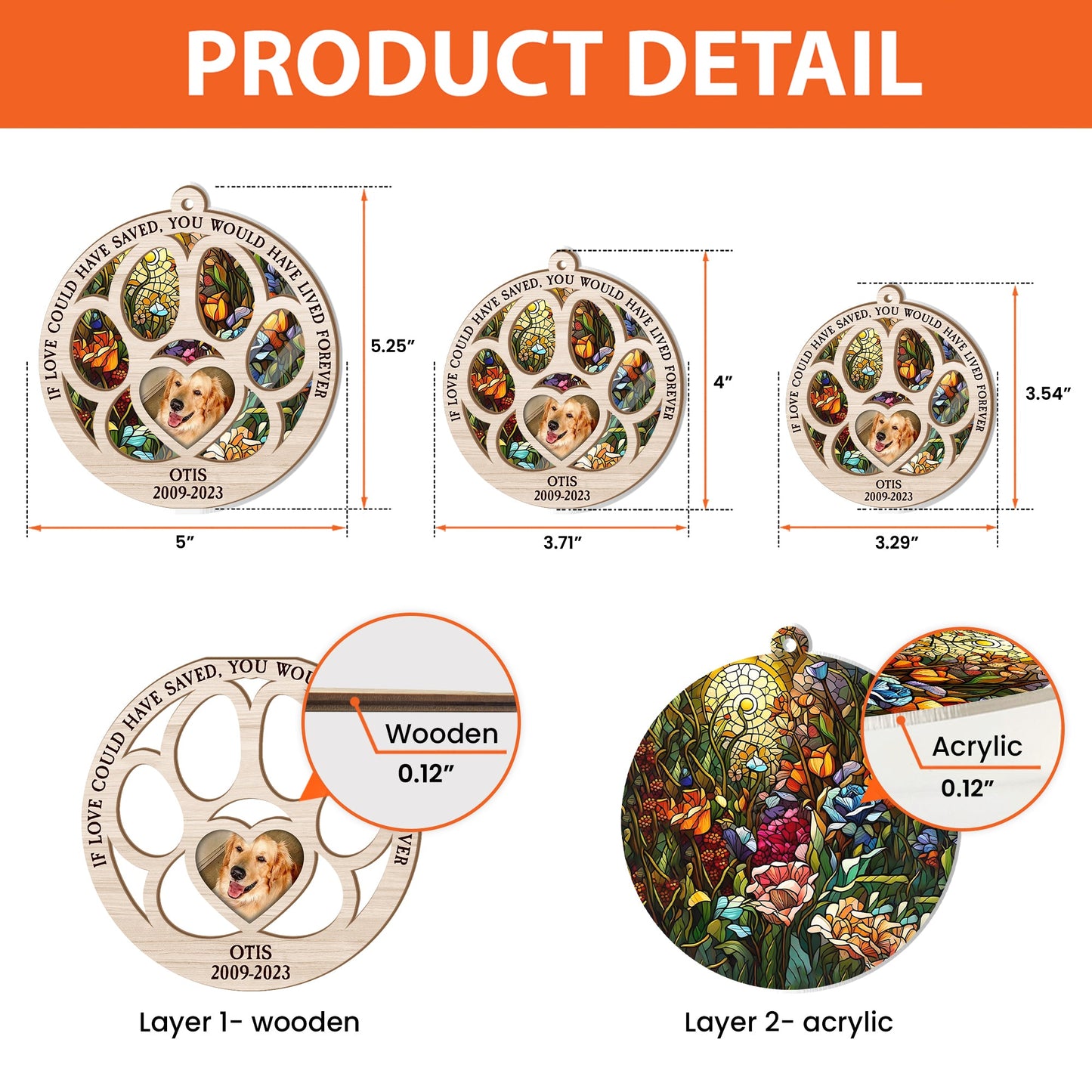 Heartfelt Personalized Dog Memorial For Loved One Ornament - 'If Love Could Have Saved You'