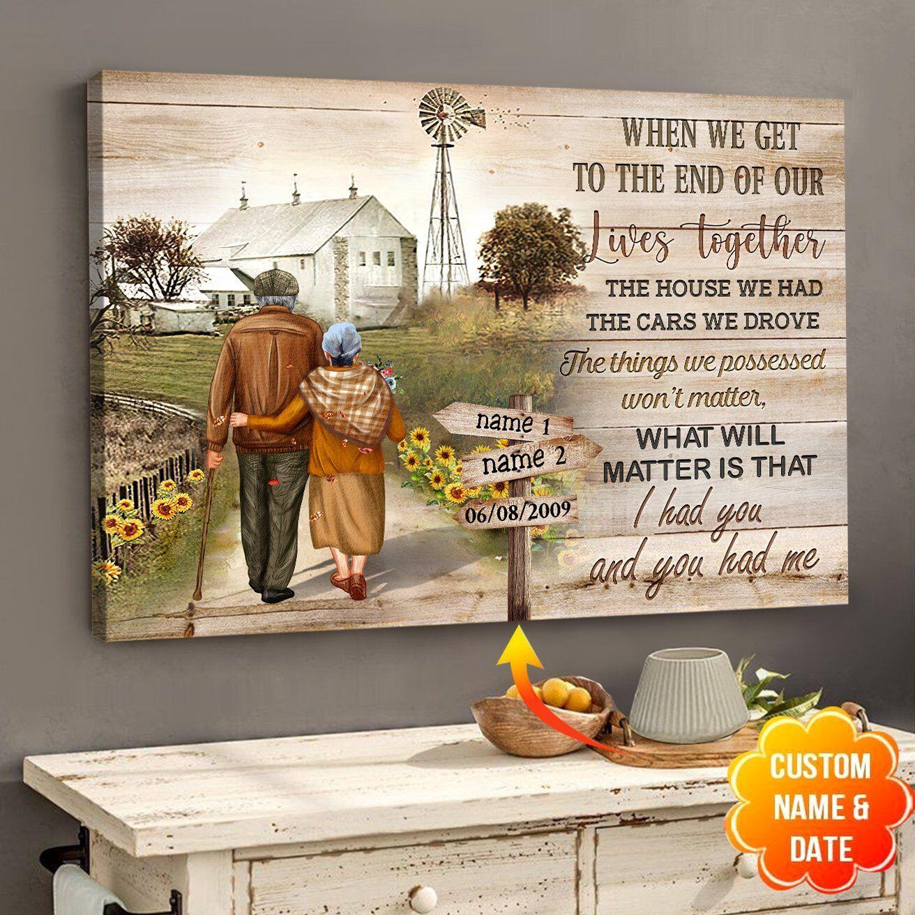 Custom 'I Had You and You Had Me' Canvas for Couples - Timeless Love Keepsake