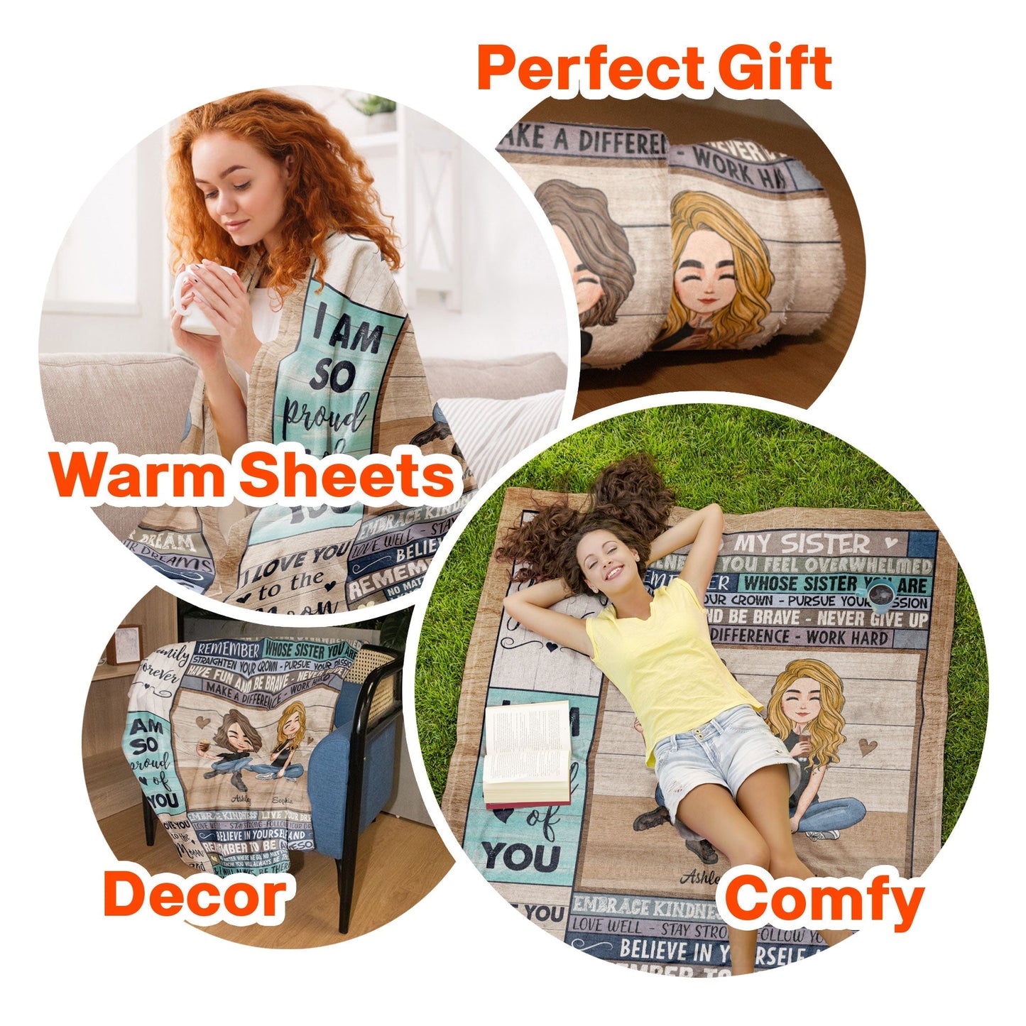 Custom Sister Blanket: "Remember Whose Sister You Are" - Heartfelt Gift for Her