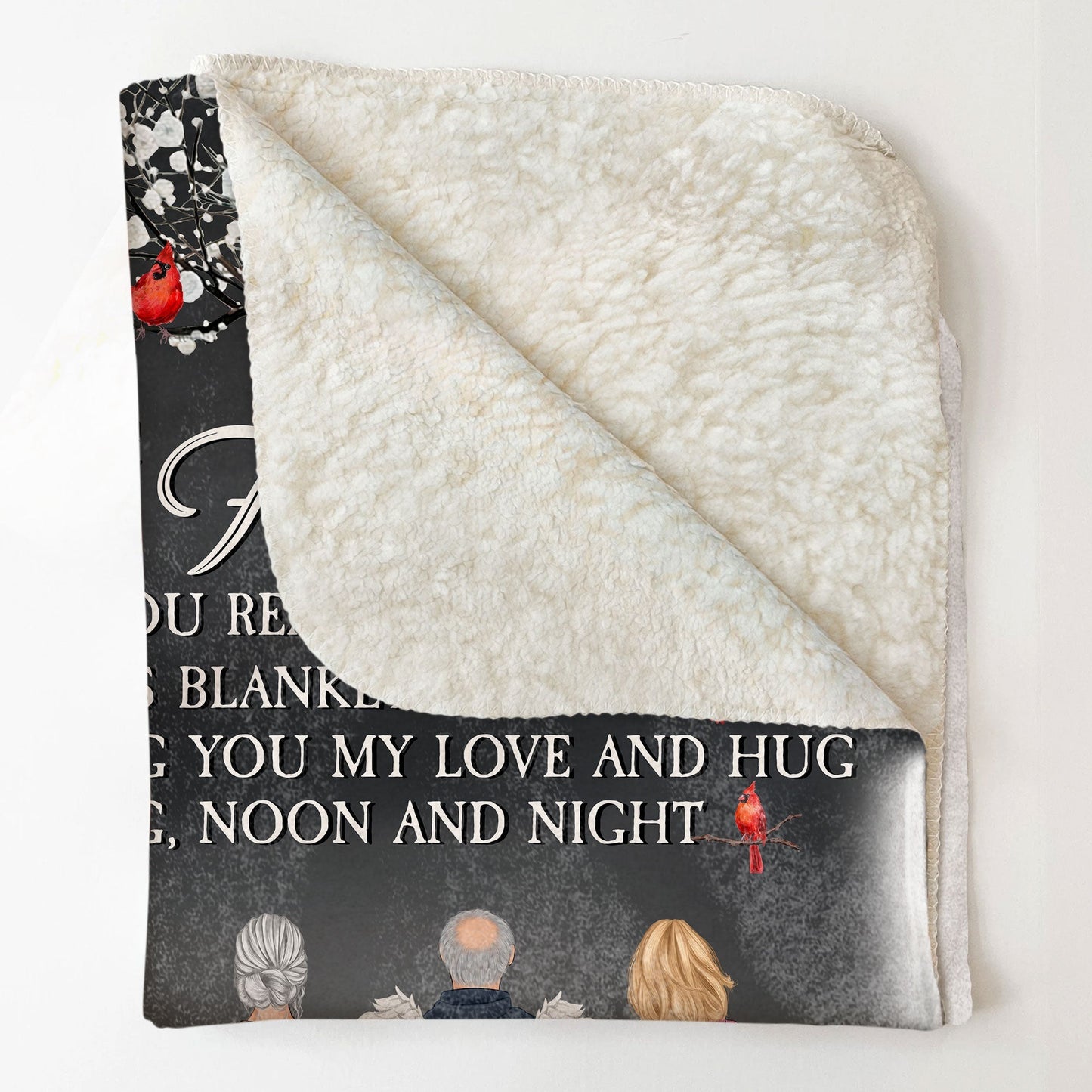 Personalized Comforting Memorial For Loved One Blanket for Family: A Hug From Heaven