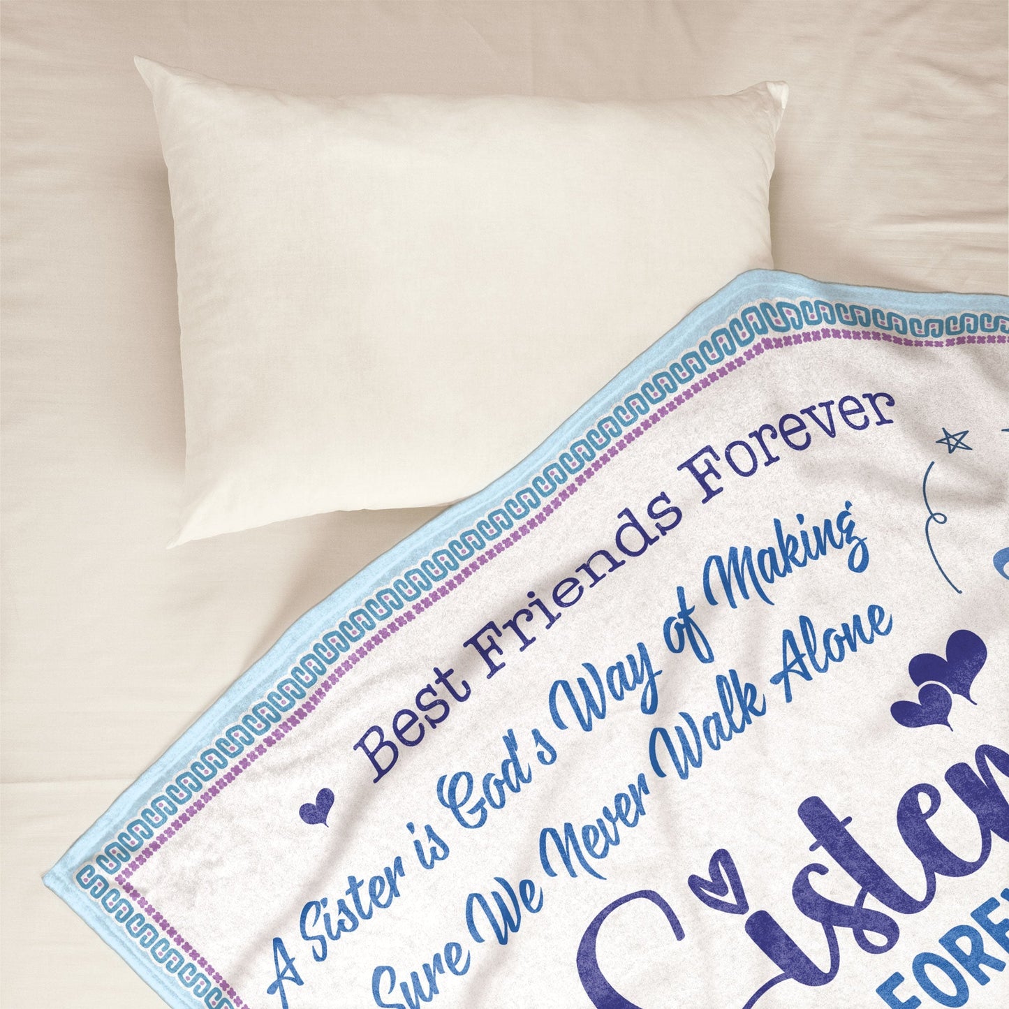 Heartfelt Personalized Sister Blanket - 'Sisters Forever' Custom Gift