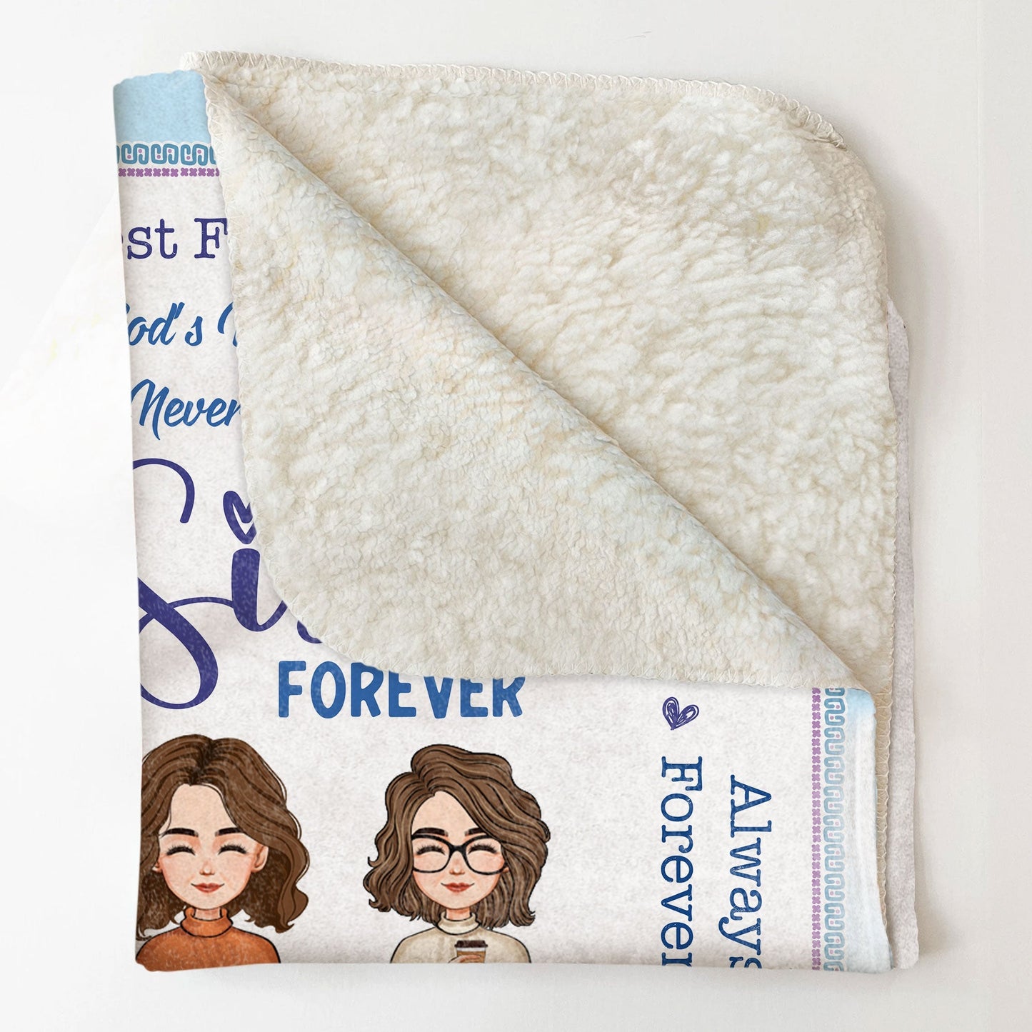 Heartfelt Personalized Sister Blanket - 'Sisters Forever' Custom Gift