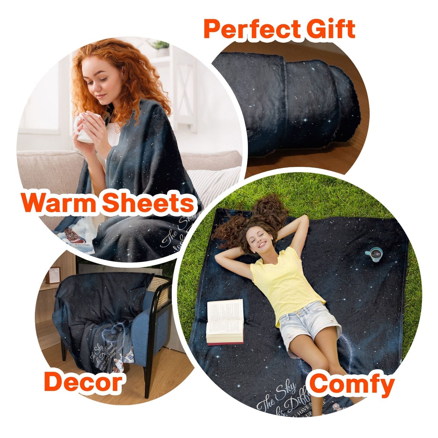 Heartfelt Memorial For Loved One Blanket: 'The Sky Looks Different' Custom Keepsake