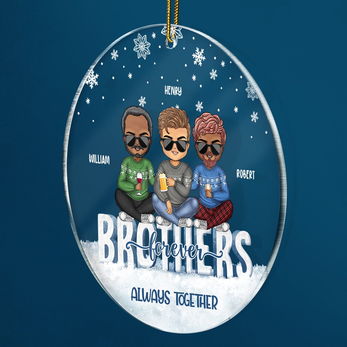 Personalized 'Besties Forever' Christmas Ornament - Best Friend Gift
