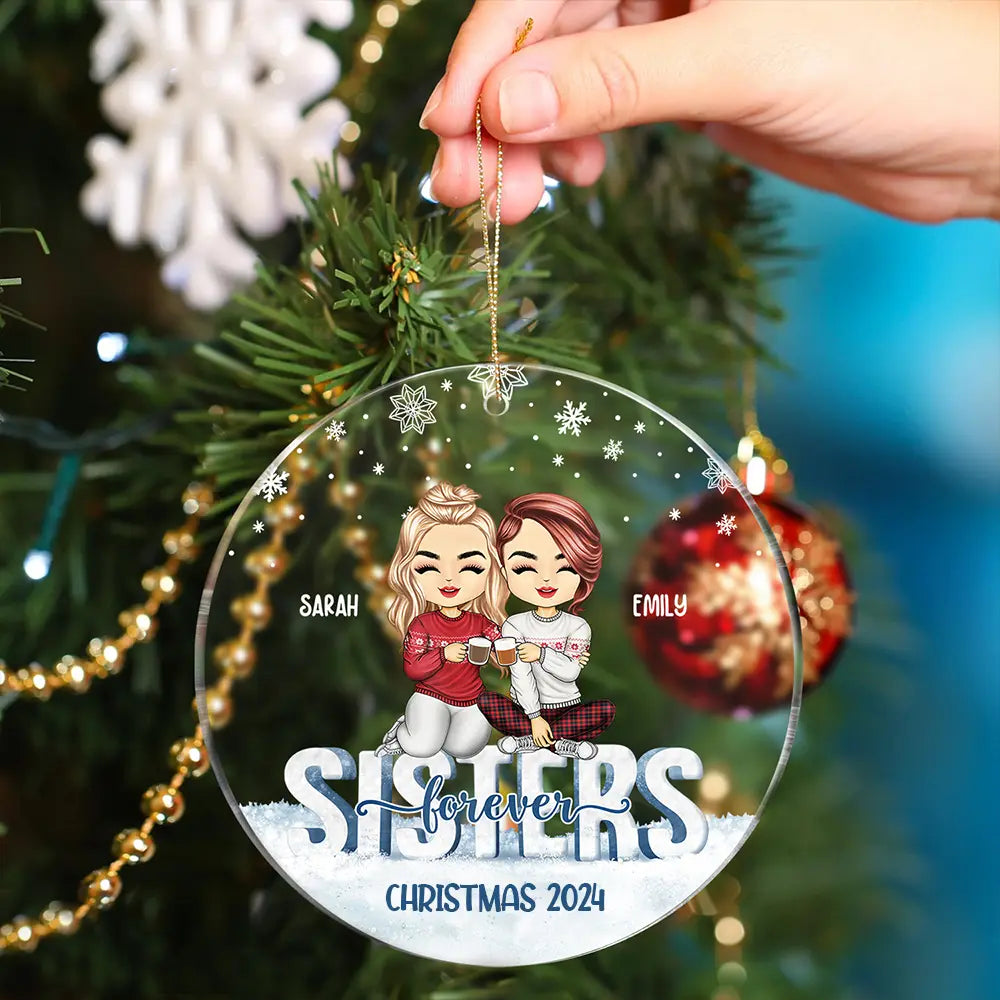 Personalized 'Besties Forever' Christmas Ornament - Best Friend Gift