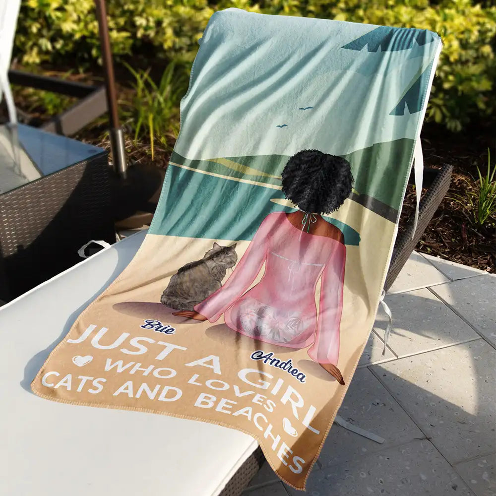 Personalized 'Happily Ever After' Beach Towel for Dog & Cat Moms