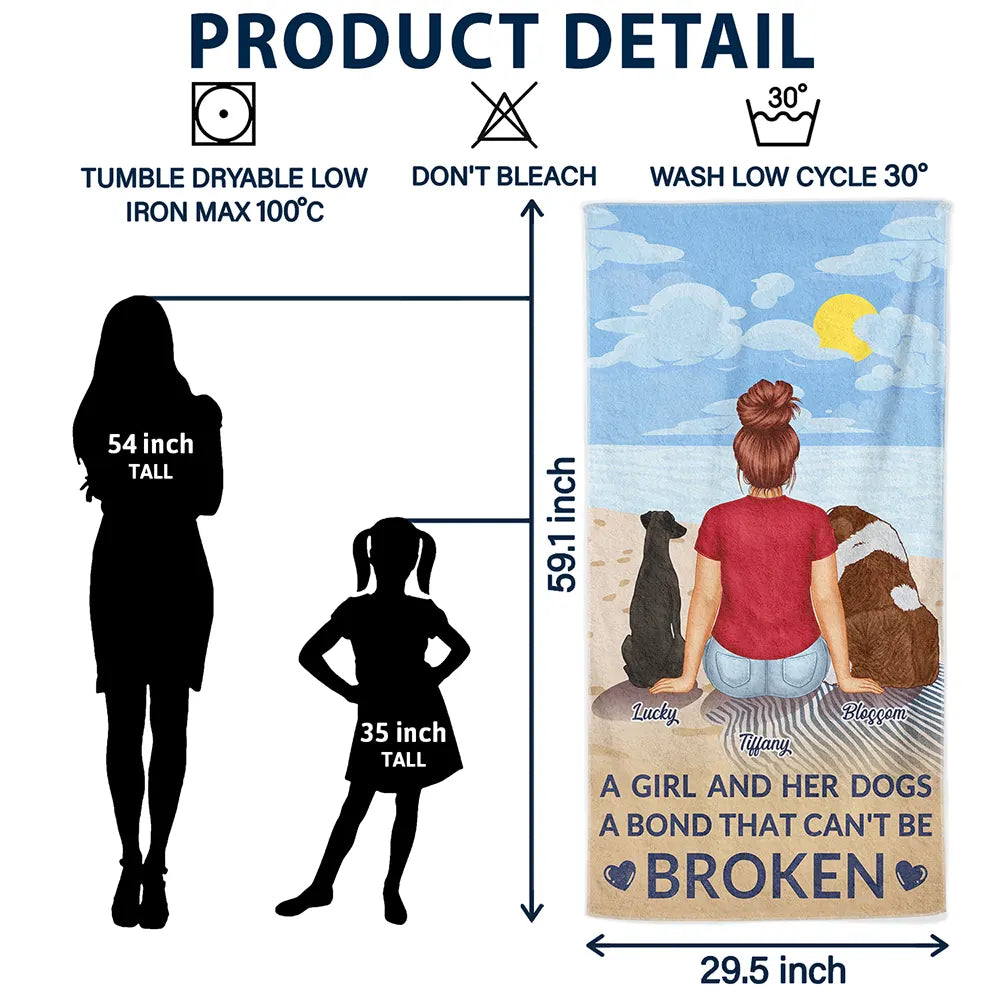 Personalized 'Happily Ever After' Beach Towel for Dog & Cat Moms