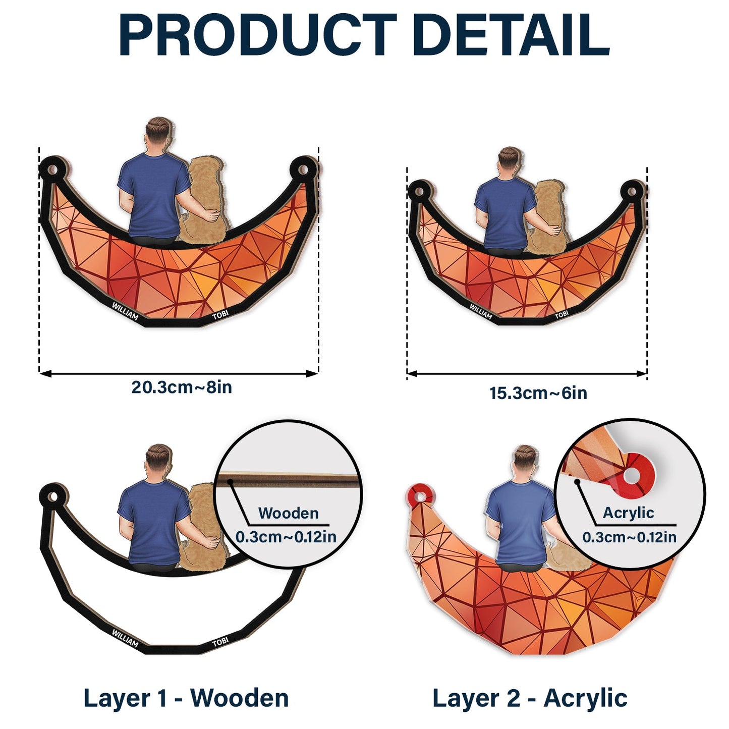 Personalized Dog Dad Suncatcher: 'A Bond That Can't Be Broken' Gift