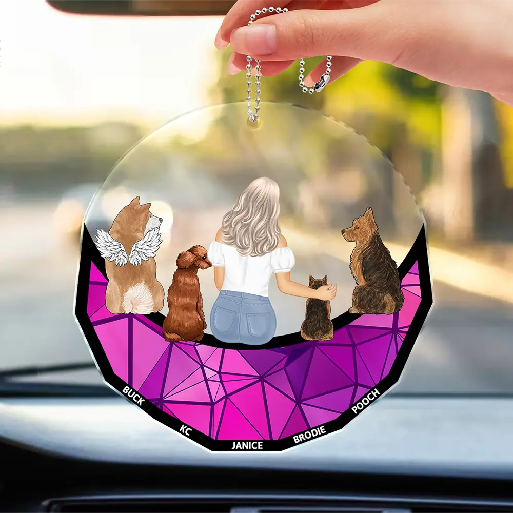 Heartfelt Personalized Car Hanger for Dog Dads: 'A Bond That Can't Be Broken'