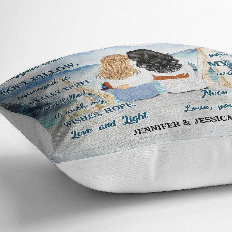 To My Sister I Hugged This Soft Pillow - Personalized Custom Pillow