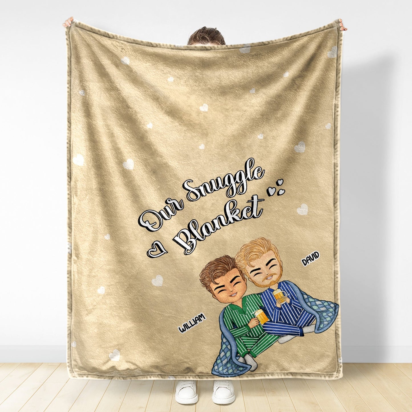 Personalized 'Our Snuggle Blanket' for Couples - Custom Anniversary Gift