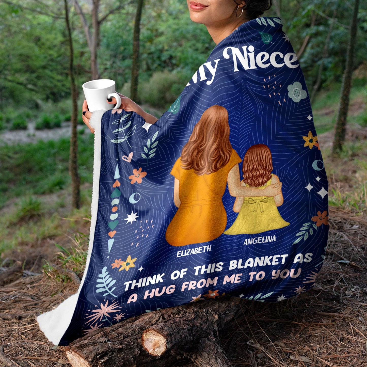 Custom Mother Daughter Blanket: 'A Hug From Me To You' Keepsake Gift