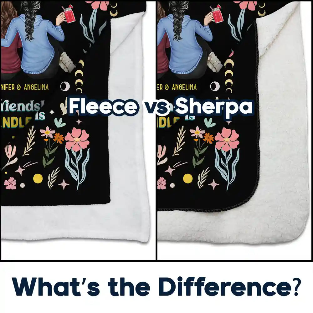 Gift For Sibling, Gift For Sisters - Our Memories Are Countless Our Friendship Is Endless - Personalized Fleece Blanket, Sherpa Blanket