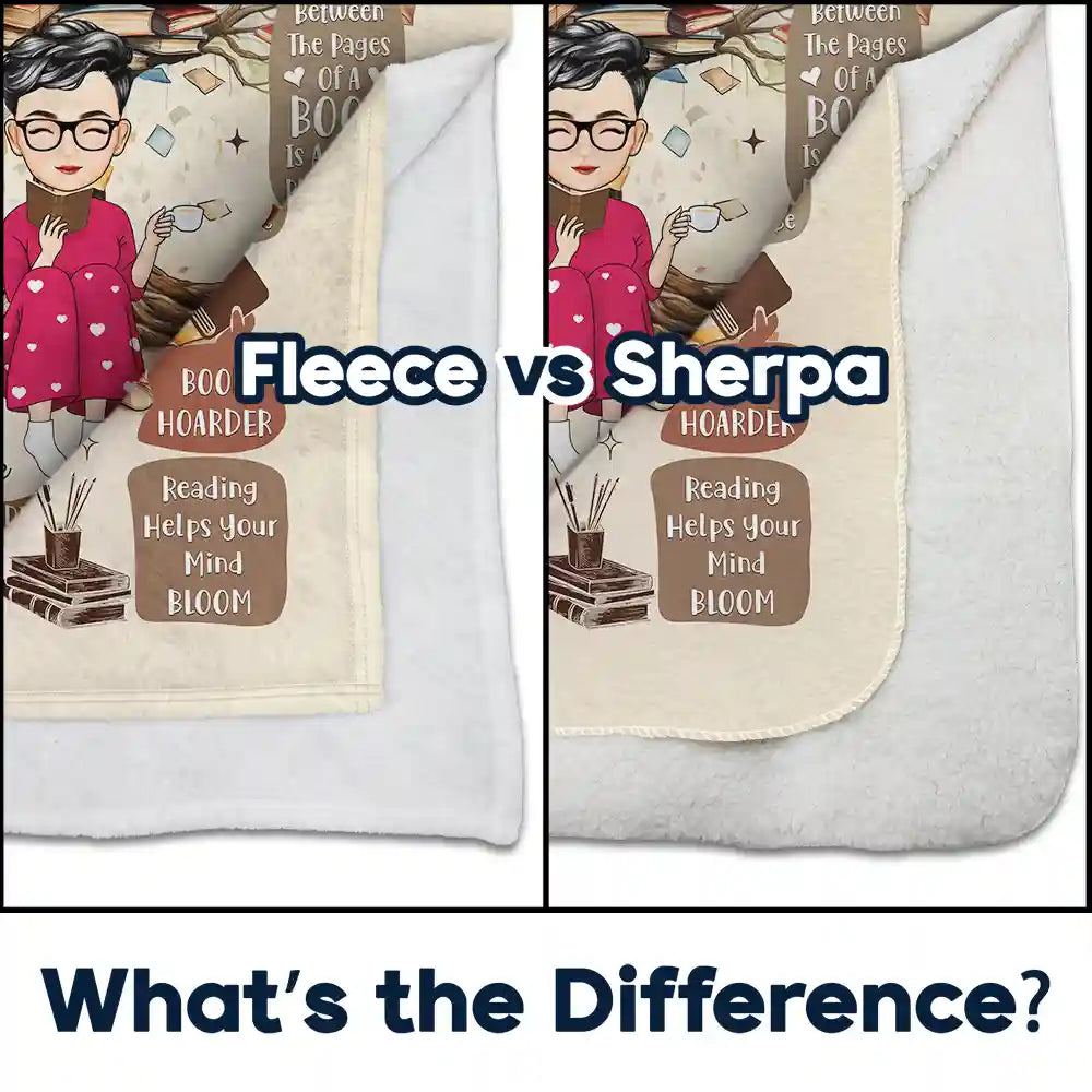 Reading, Gift For Yourself - My Reading Blanket Book Tree One More Chapter - Personalized Fleece Blanket, Sherpa Blanket