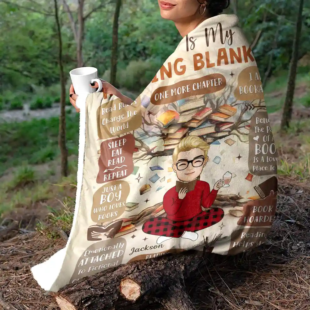 This Is My Reading Blanket - Personalized Blanket
