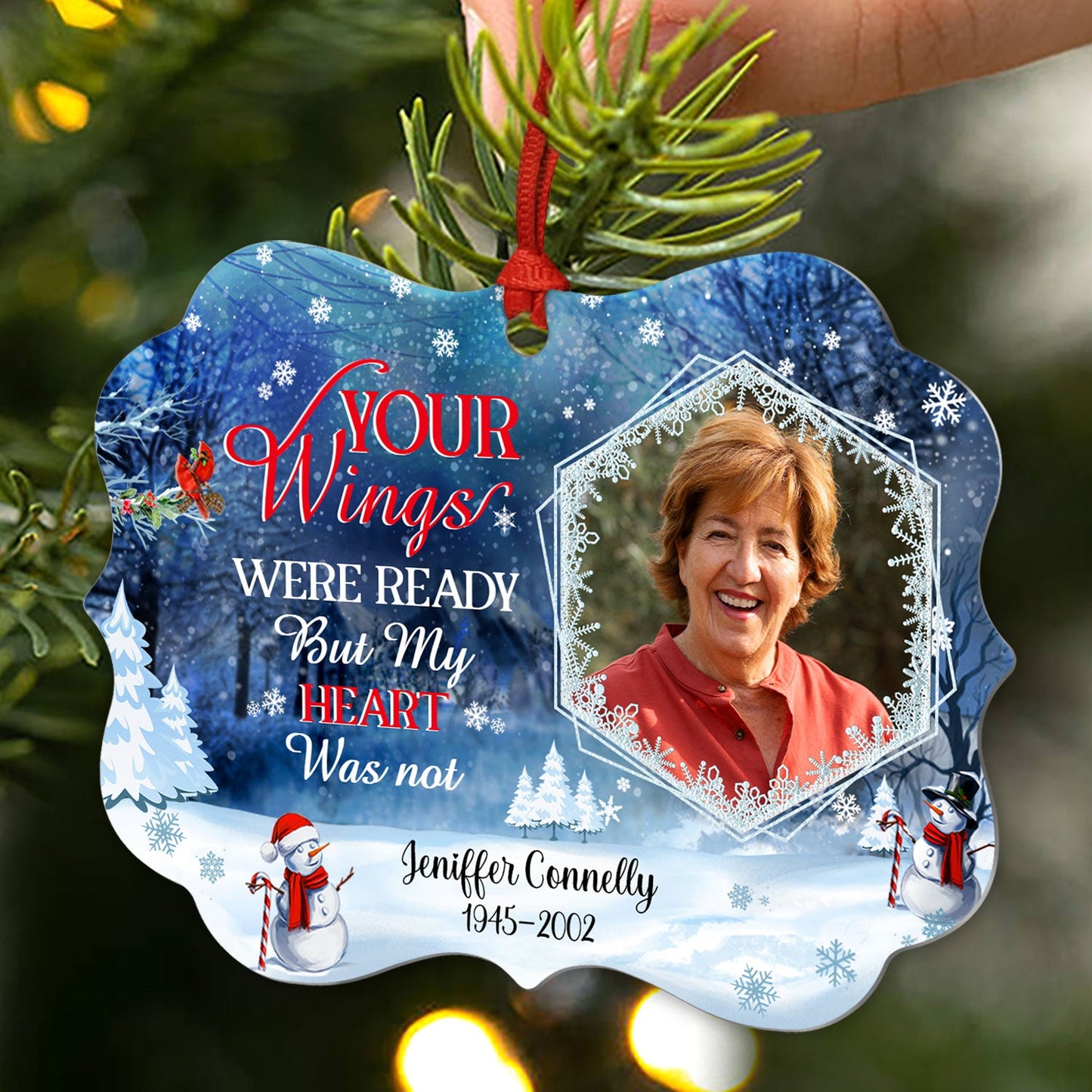Heartfelt Personalized Memorial For Loved One Ornament - 'In Loving Memory' Family Keepsake