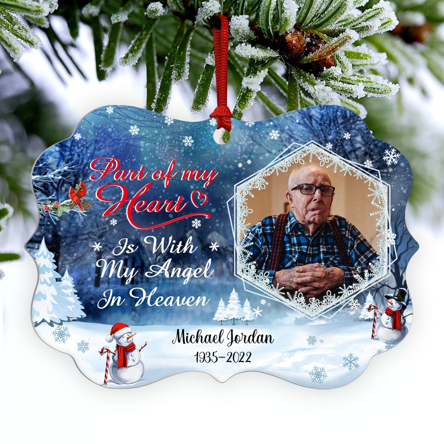 Heartfelt Personalized Memorial For Loved One Ornament - 'In Loving Memory' Family Keepsake