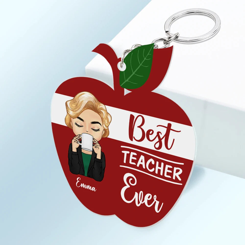 Personalized 'Teach Love Inspire' Keychain for Teachers - Back to School Gift